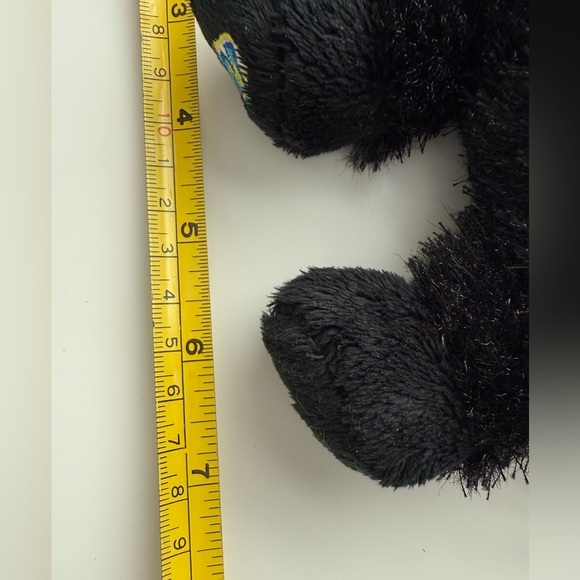7” Ganz Webkinz Black Bear Stuffed Animal Toy Black Black and Brown Plush Bear - Picture 3 of 9